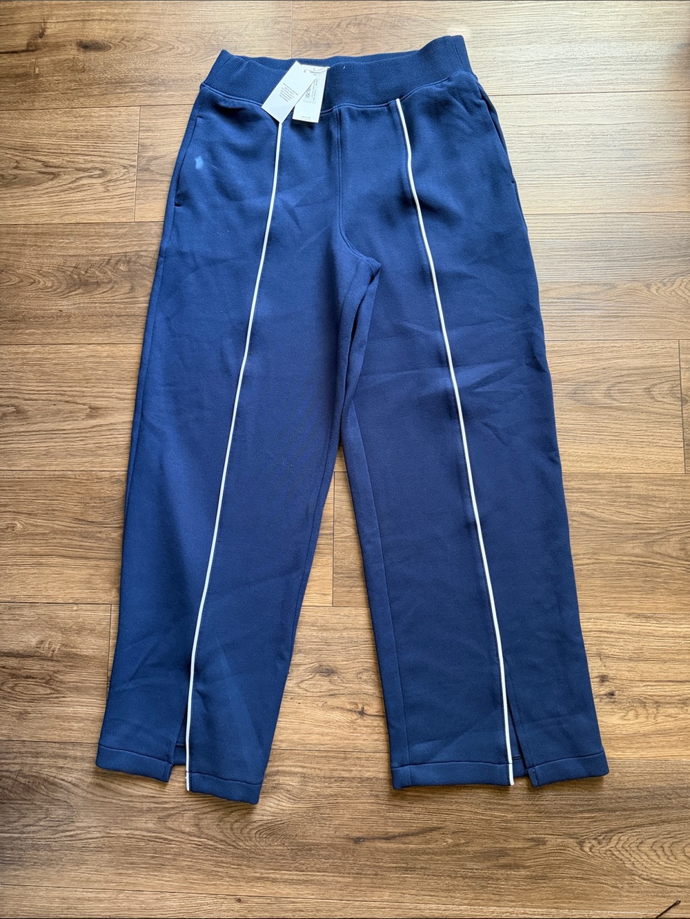 Women’s Navy Track Pants with Side Piping